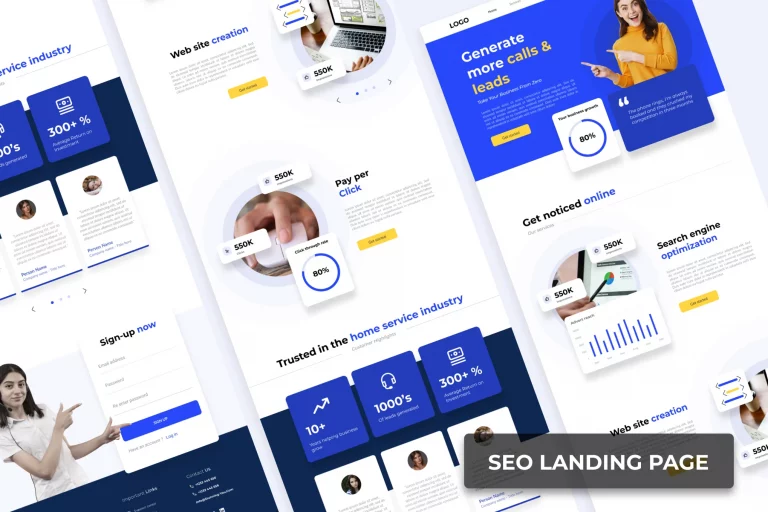 Landing page optimisée pour la publicité en ligne